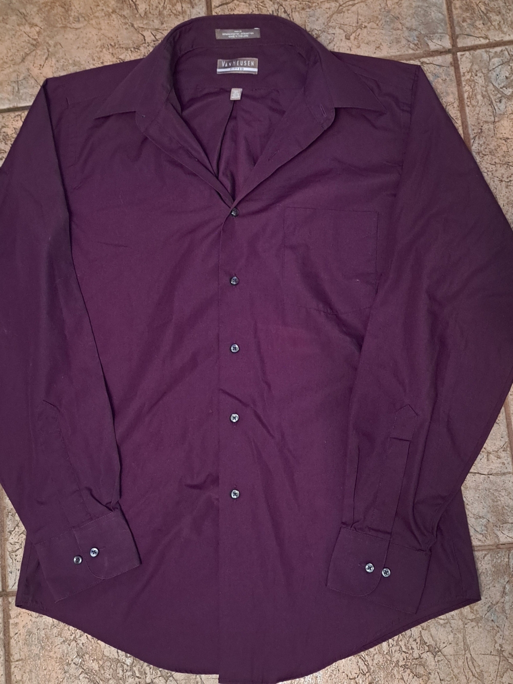 Van Heusen Men's Dark Plum Dress Shirt